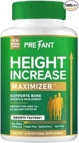 PRETANT-Growth Capsules to Grow Taller - Height Increase Maximizer with Calcium for Bone Strength -Natural Get Taller Supplement - Dietary Edible