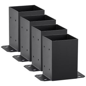 VEVOR 4x4 Post Base 4 Pcs, Inner Size 3.6"x3.6" Post Base Brackets